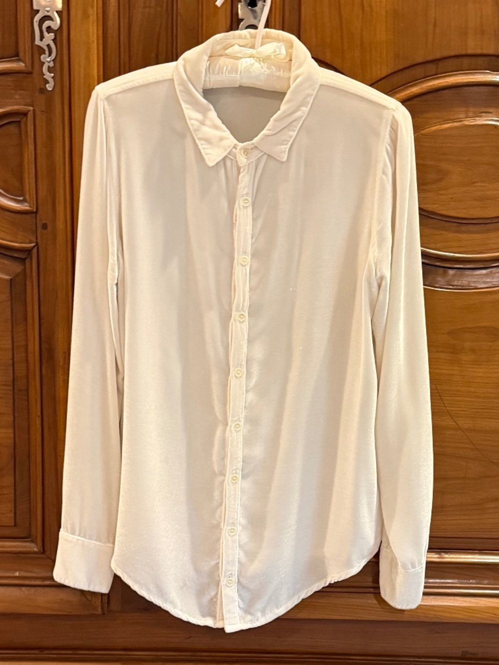 CP Shades Blouse Velvet Ivory Size Small